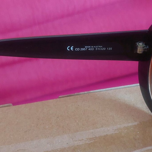 Christian Dior sunglasses used, vintage, black and yellow