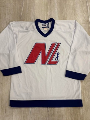 Kobe National De Quebec Hockey Jersey XL Youth White Made In Canada like new