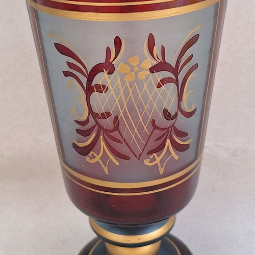 Decorative glass used, hand-painted, vintage