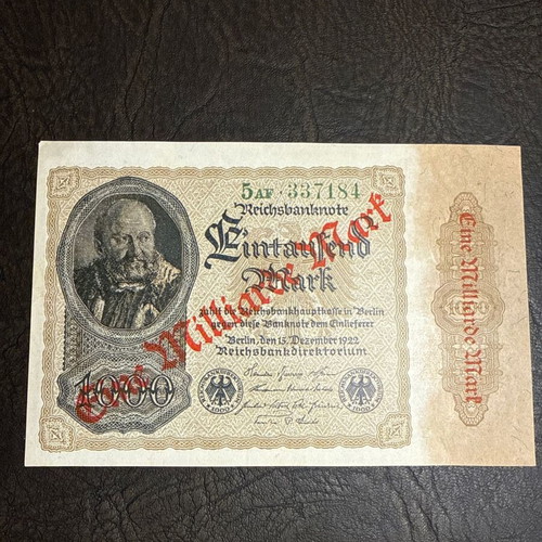 German Reichsbanknote 1 Billion Mark banknote new