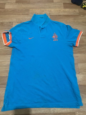Nike Netherlands KNVB blue polo shirt used, size L