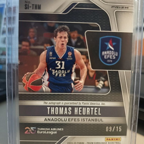 Thomas Heurtel Panini Prizm EuroLeague BK Signatures Snakeskin 09/15 like new