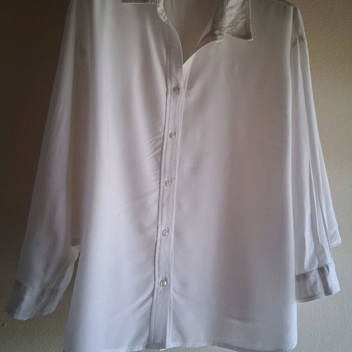 Sarah shirt used, white, size XXL, 3/4 batwing sleeve