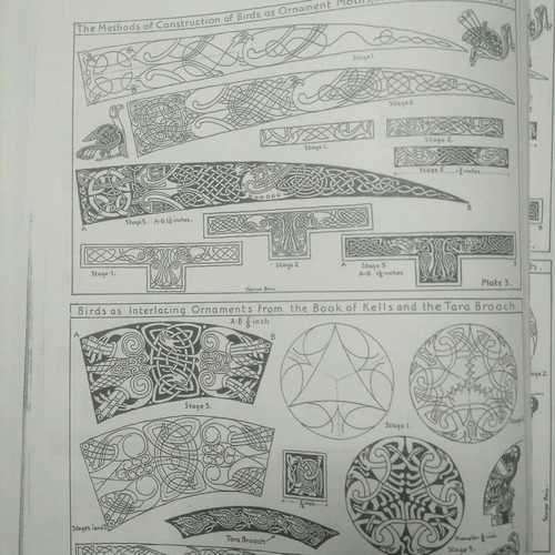 Celtic art book used with instructions and sketches