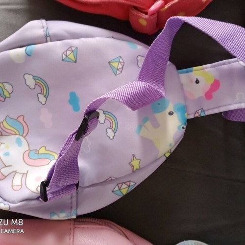 3 bags and a wallet together, girl-themed