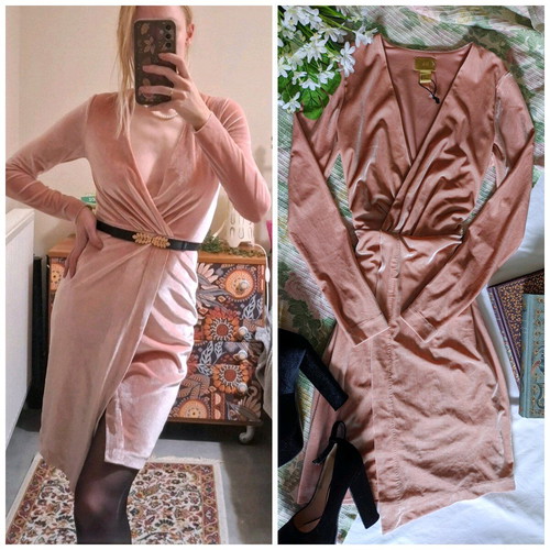 H&M velvet pink dress like new, evening formal