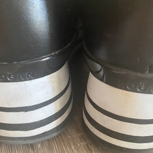 Hogan platform shoes size 40 like new, black and white
