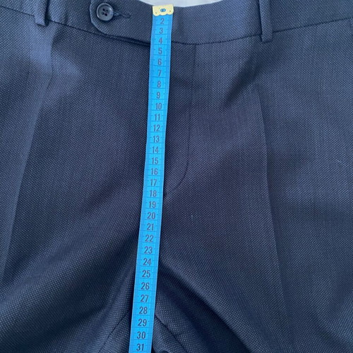 Men's suit wool summer dark blue size 46 with two blue ties like new