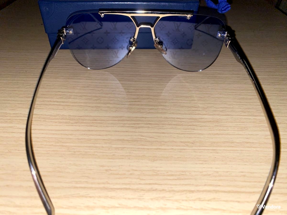 Louis Vuitton Sunglasses LV Ash Monogram Silver/Blue Men's - FW20 - US