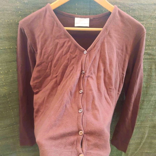 Down To Earth blouse used, brown, size Medium