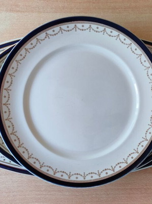 Dunn Bennett Royal Victoria Pottery set of 3 vintage English platters used