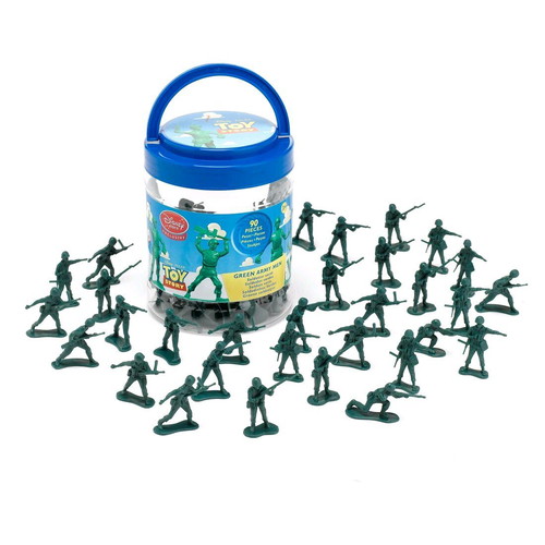 Toy Story Green Army Men Bucket like new
