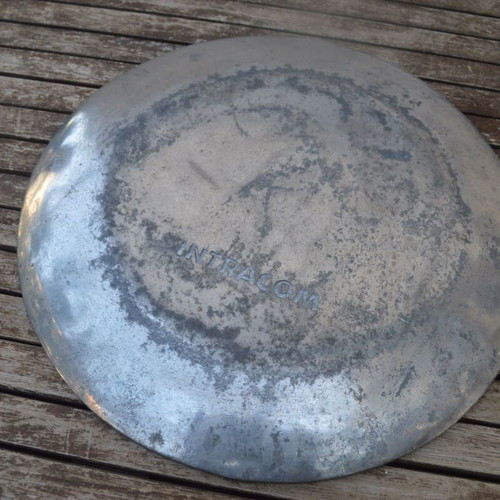 Engraved metal plate used, artwork by Achilleas Drougas for Intracom 31.5 cm