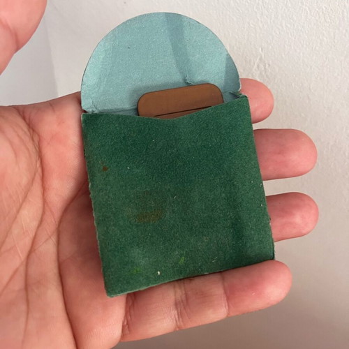 Copper small commemorative plaque for the opening of Gallery Zygos 1977