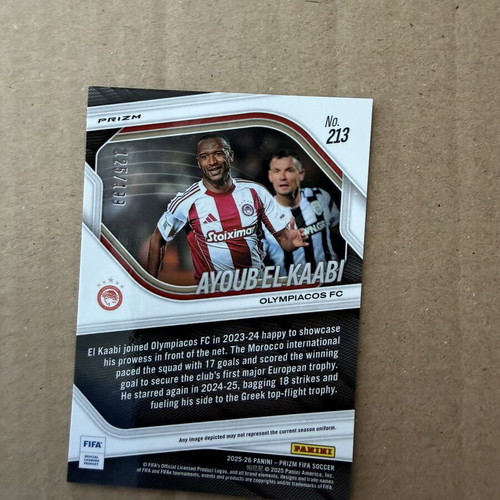 2025-26 Panini FIFA Prizm Ayoub El Kaabi card like new Olympiacos