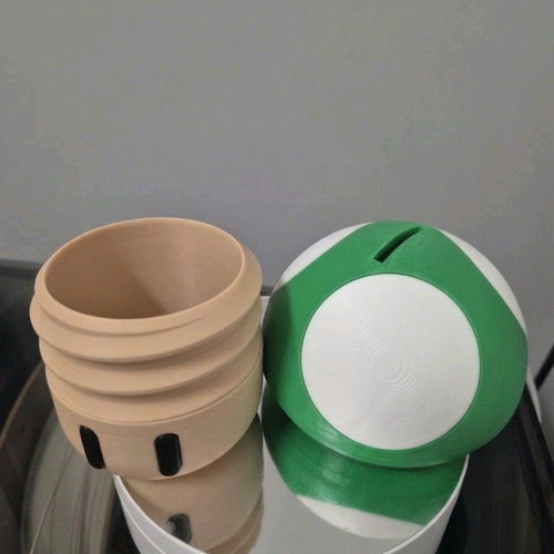 Super Mario Mushroom 3D Printed Piggy Bank like new