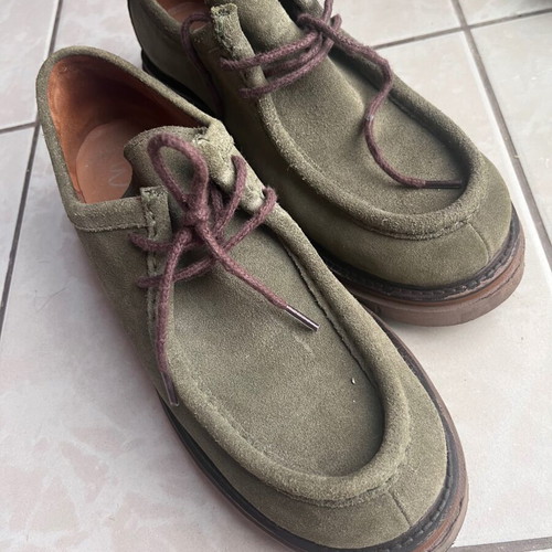 Wave Suede Loafers size 40 like new, dark green