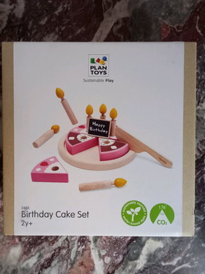 Plan Toys Wooden Birthday Cake Set New