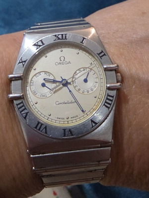 Omega Constellation Vintage 1980s Day-Date ρολόι σε κατάσταση καινούργιου, ανοξείδωτο ατσάλι
