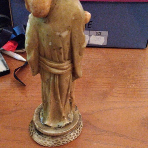 Decorative Asian Fisherman or Wise Man Statue like new, resin finish