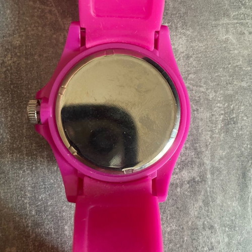 BKS TIME wristwatch used, pink, battery replacement needed