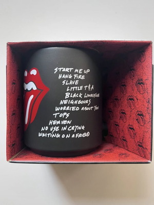 Κεραμική κούπα Rolling Stones 350 ml, ασφαλής για πλυντήριο πιάτων και φούρνο μικροκυμάτων, καινούργια