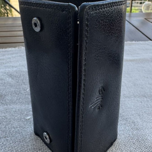 Leather key wallets new, two colors with bill holder