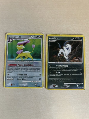 Pokemon cards used, set of 2 rare collectible