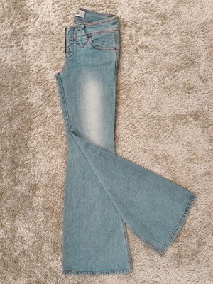 Miss Selfridge low-rise jeans like new, size S or XS, blue turquoise