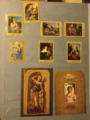 Russian stamp collection used in book with BBF case