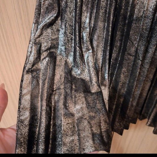 Zara pleated mini skirt silver metallic new, size XS