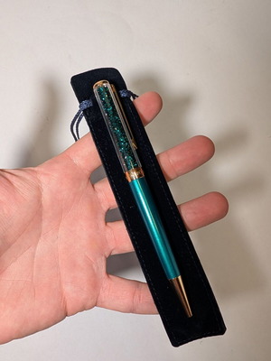 Στυλό Swarovski Crystalline Green με ροζ χρυσές λεπτομέρειες καινούργιο