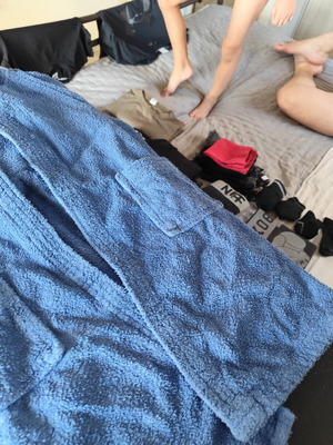 Arena bathrobe for 4-6 years old used, color faded