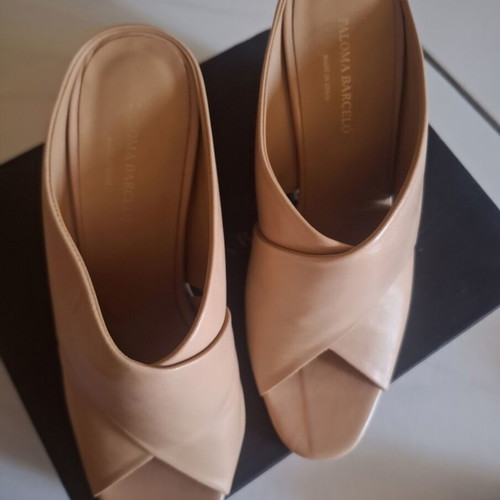Paloma Barceló heels mules nude leather like new