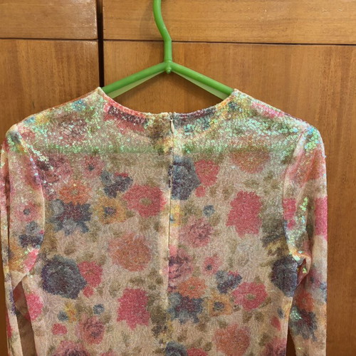 ZARA maxi dress with sequins and floral print, size S