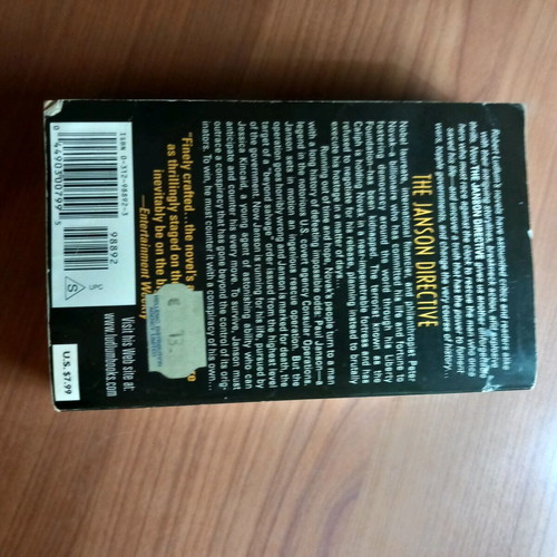 The Janson Directive novel like new, English
