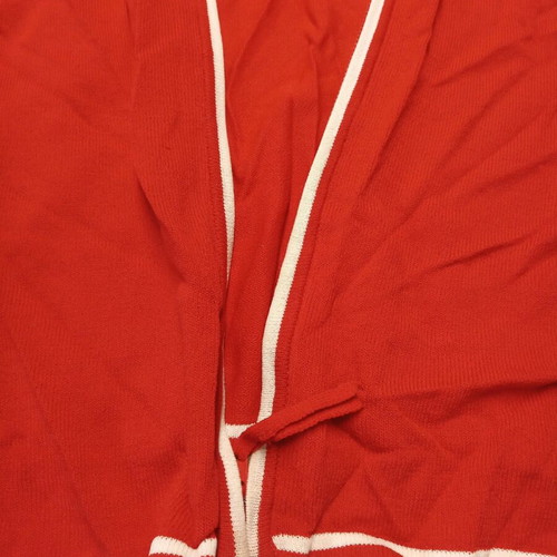 Red thin cardigan with zipper like new