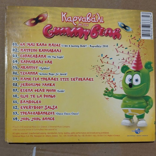 Carnival with Gummy Bear CD like new