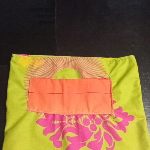 Handmade bag lining new, size 34x29, green and turquoise