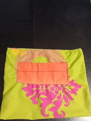 Handmade bag lining new, size 34x29, green and turquoise