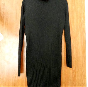 Πλεκτό μαύρο φόρεμα, frida valay, medium-large