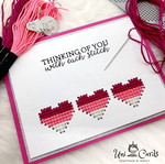 Handmade Valentine’s Day greeting card with embroidery new