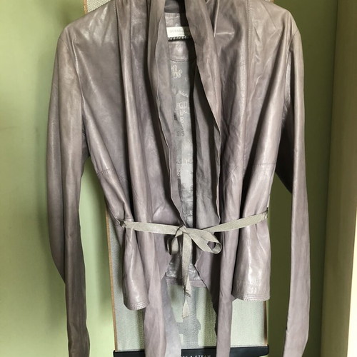 Guess by Marciano leather jacket like new, size M, gray and purple