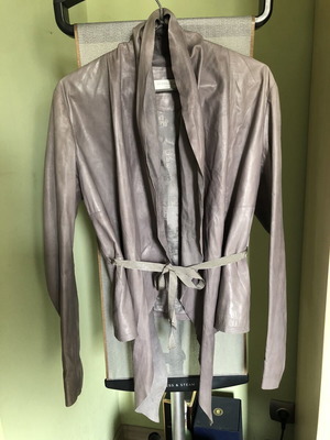 Guess by Marciano leather jacket like new, size M, gray and purple