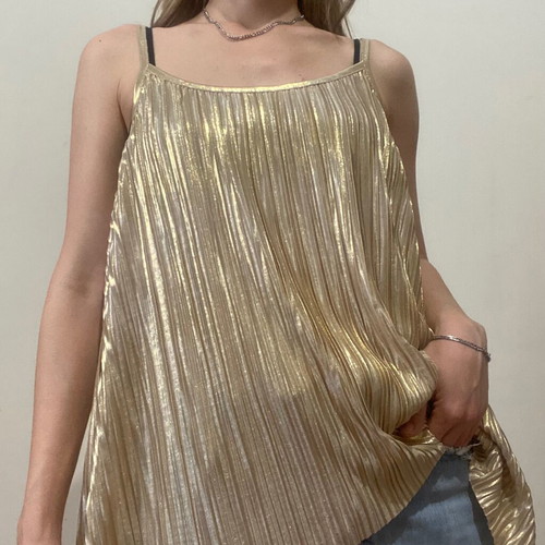 H&M top gold like new, size Large