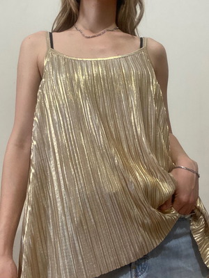 H&M top gold like new, size Large