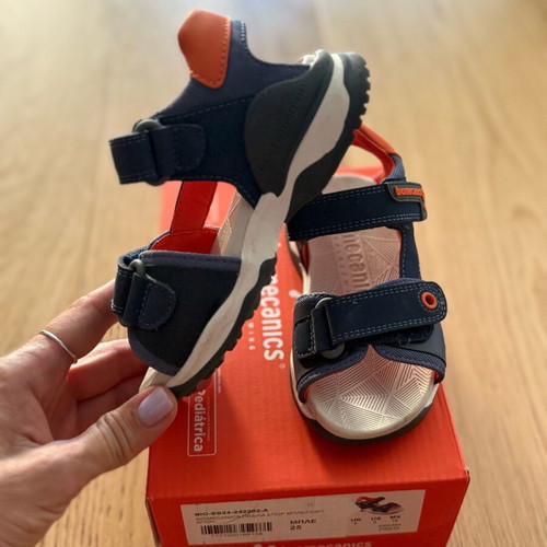 Biomecanics sandals like new, leather, size 25, blue orange