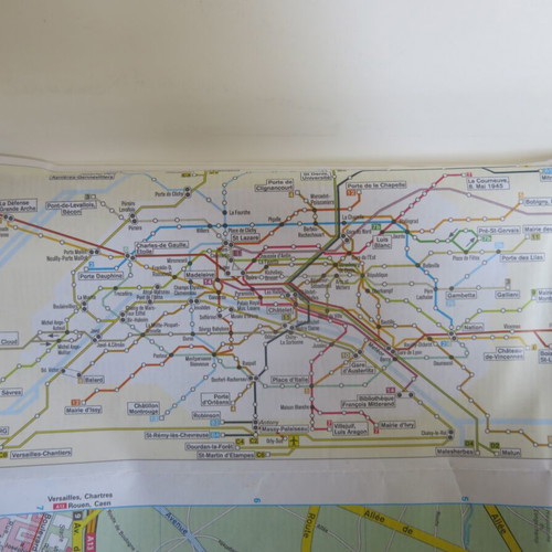 Paris road map used, Road editions, English