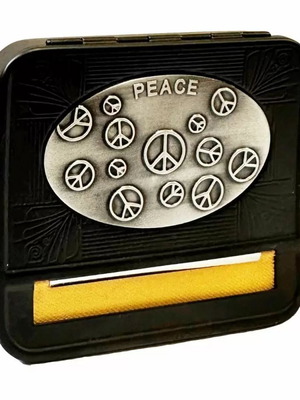 Grandpa's Black Rolling Tobacco Case with Engraving New