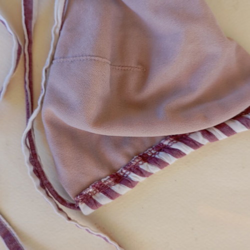 Striped pink bikini top Oysho like new, size S